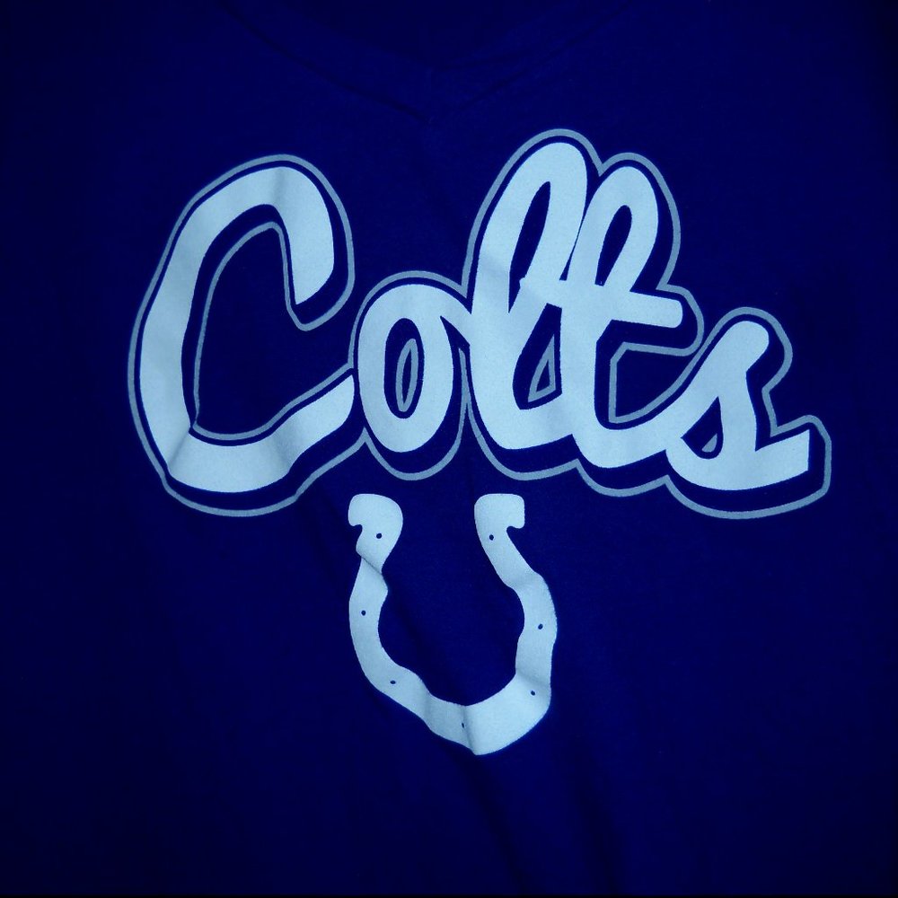 Indianapolis Colts TEAM APPAREL NFL T Shirt Womens Size L "LIKE NEW" - Picture 4 of 4